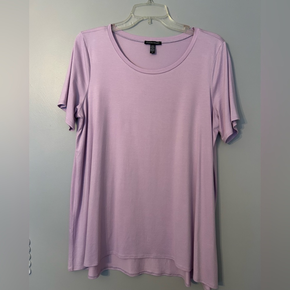 Eileen Fisher Lilac Short Sleeve Tee